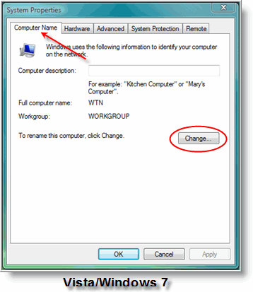 How To Change My Computer Name On Vista